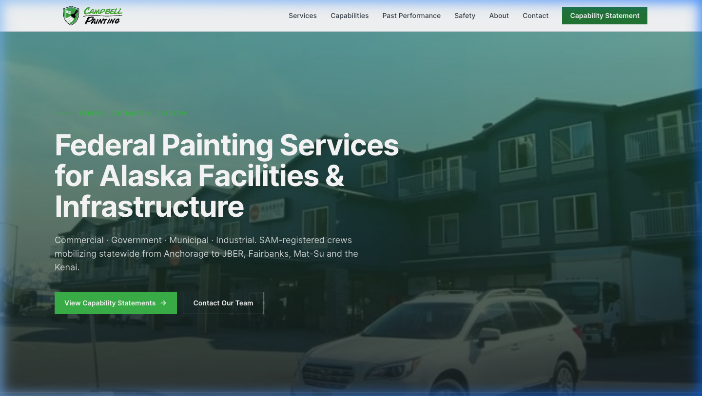 Painting Federal - Government Contractor Alaska Web Design